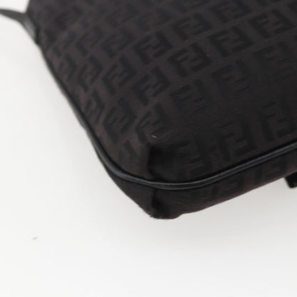 Fendi Vintage Flap Crossbody Bag Zucchino Canvas, BROWN, CANVAS, Shoulder bag