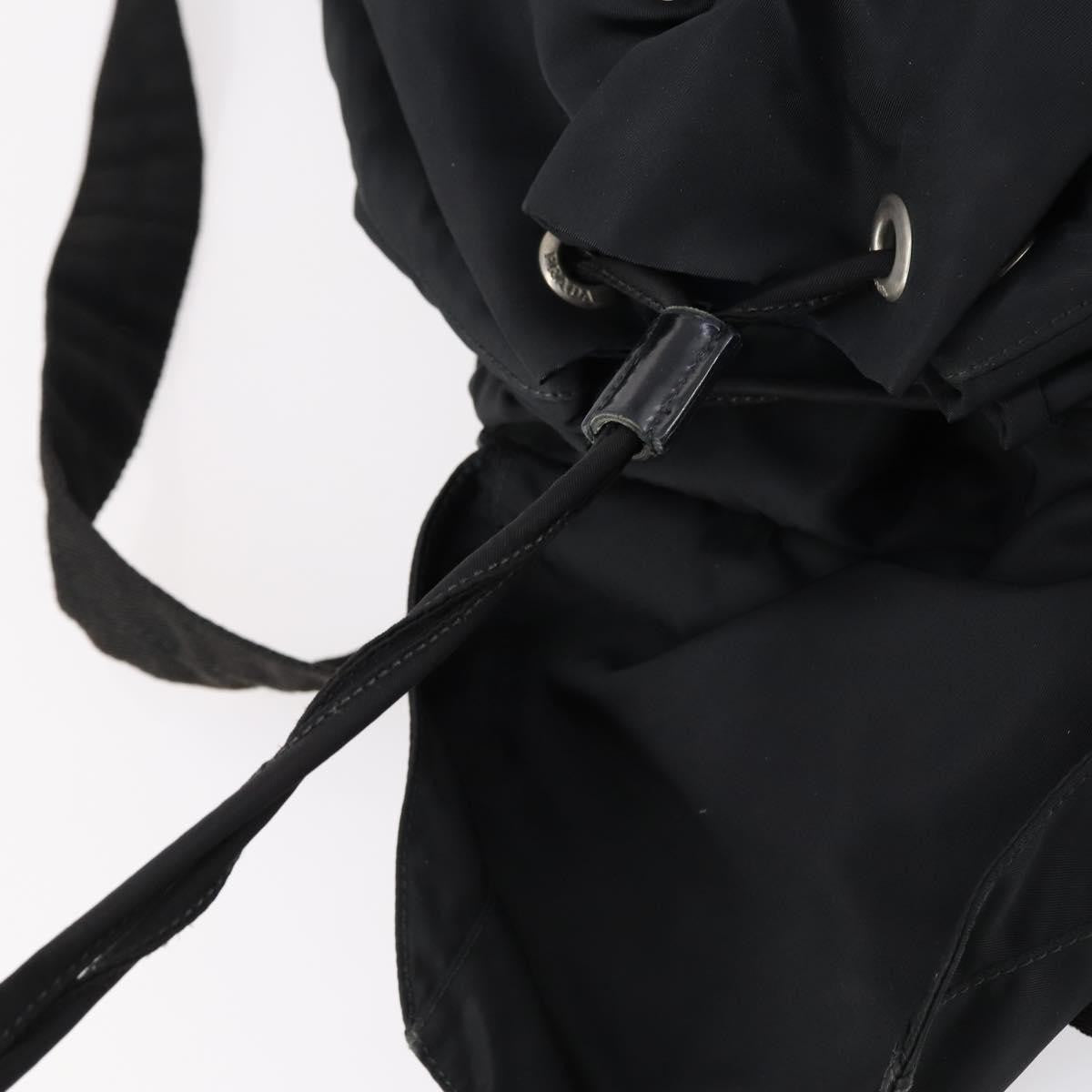 Prada Double Front Pocket Backpack Tessuto, BLACK, NYLON, Backpack