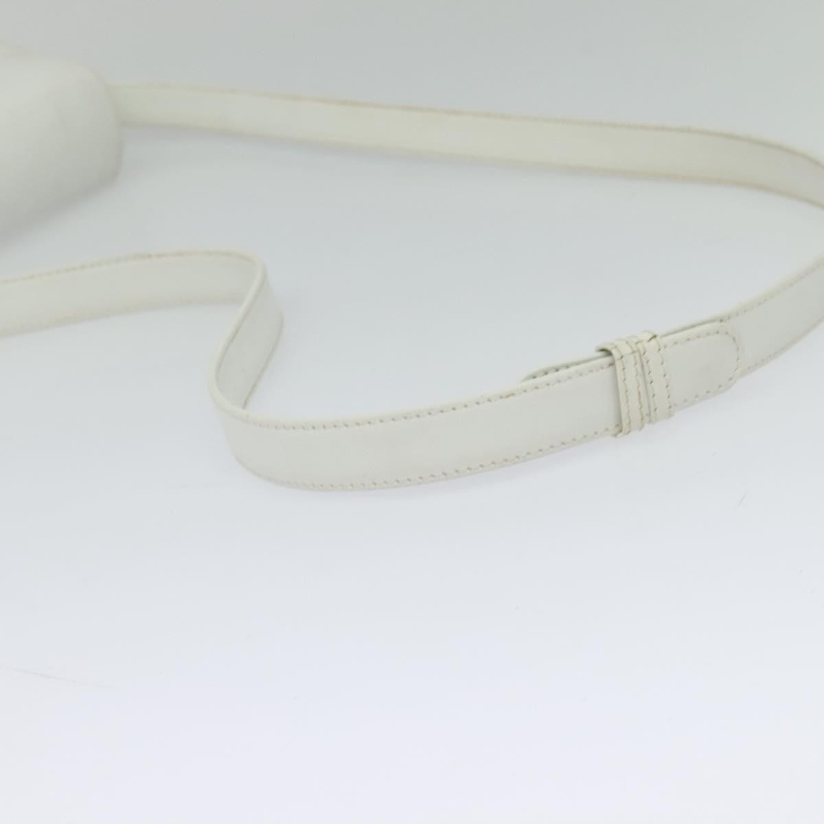 Gucci Vintage Flap Crossbody Bag Leather, WHITE, LEATHER, Shoulder bag