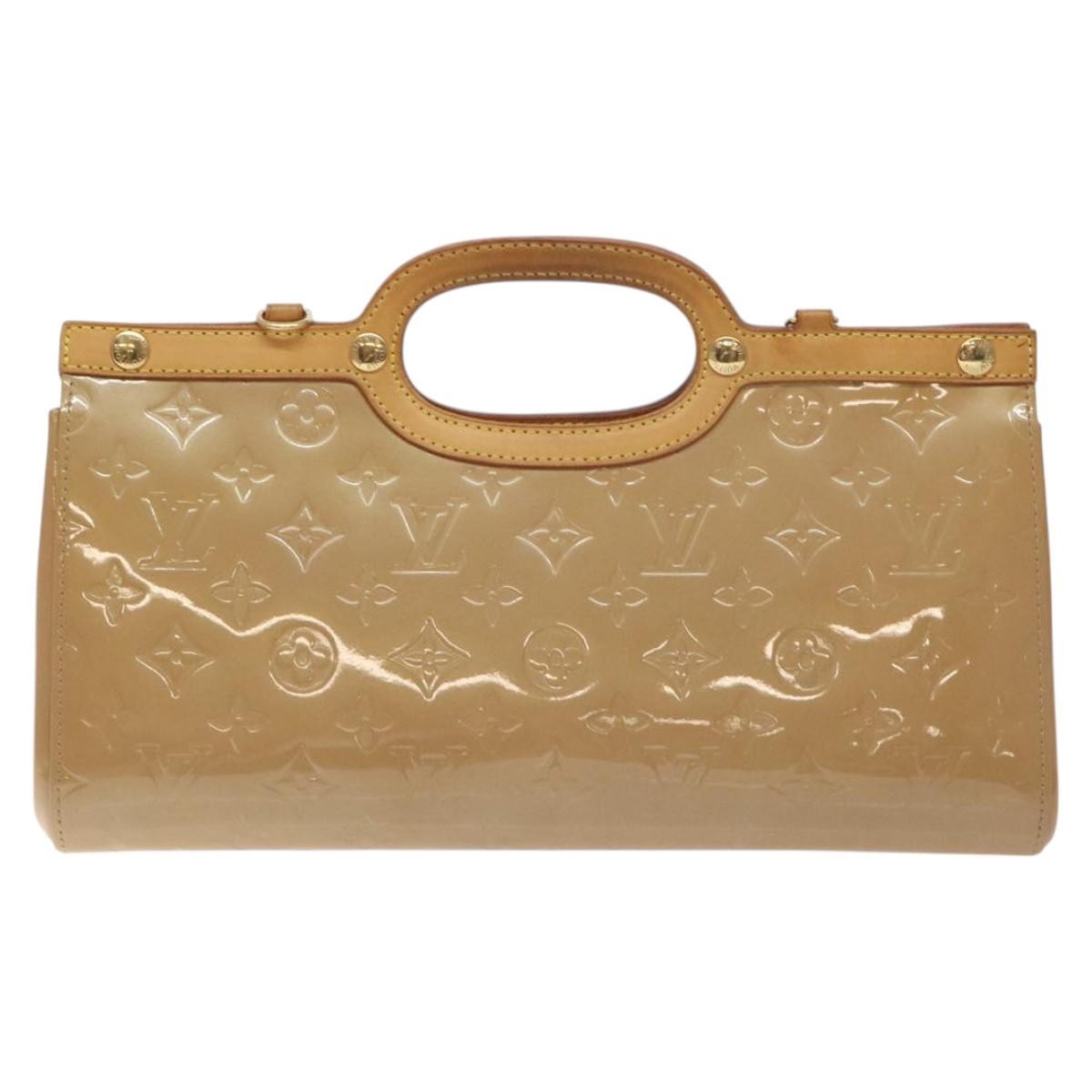 Louis Vuitton Roxbury Drive Handbag Monogram Vernis, CAMEL, PATENT_LEATHER, Handbag