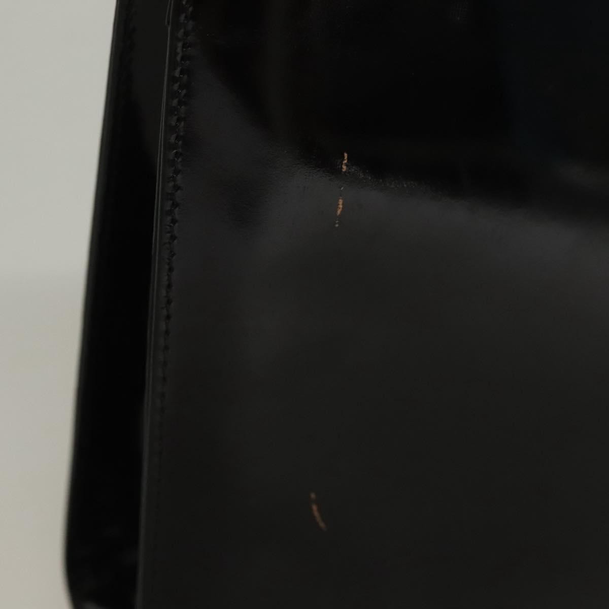 Salvatore Ferragamo Vintage Gancini Chain Shoulder Bag Patent Leather, BLACK, PATENT_LEATHER, Shoulder bag