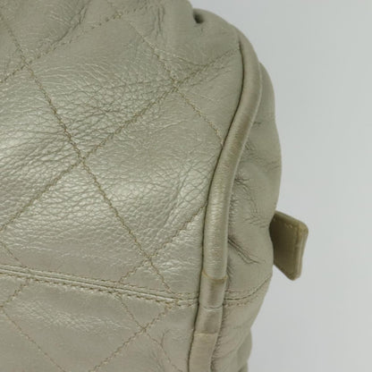 Chanel Le Marais Bowler Bag Quilted Leather, SILVER, LEATHER, Handbag