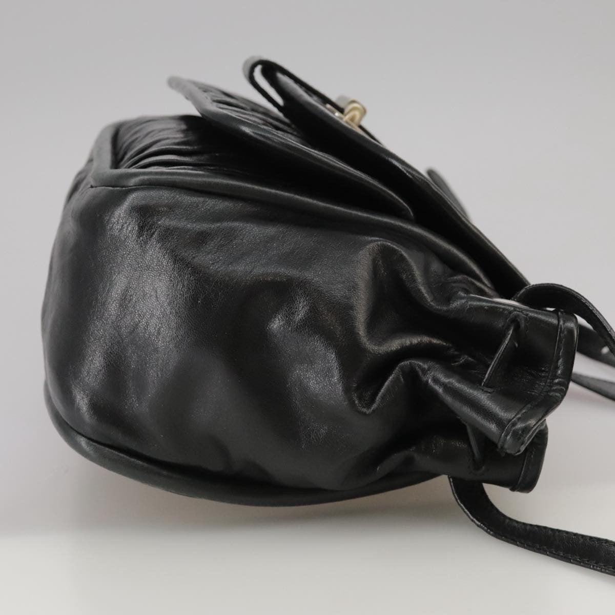 Bally Vintage Shoulder Bag Leather, BLACK, LEATHER, Shoulder bag