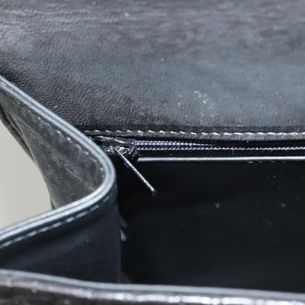 Bally Vintage Handbag Quilted Leather, BLACK, LEATHER, Handbag