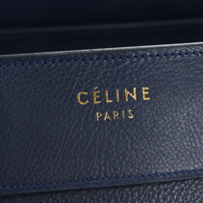 Celine Luggage Bag Smooth Leather, Navy, Leather, Tote Bag