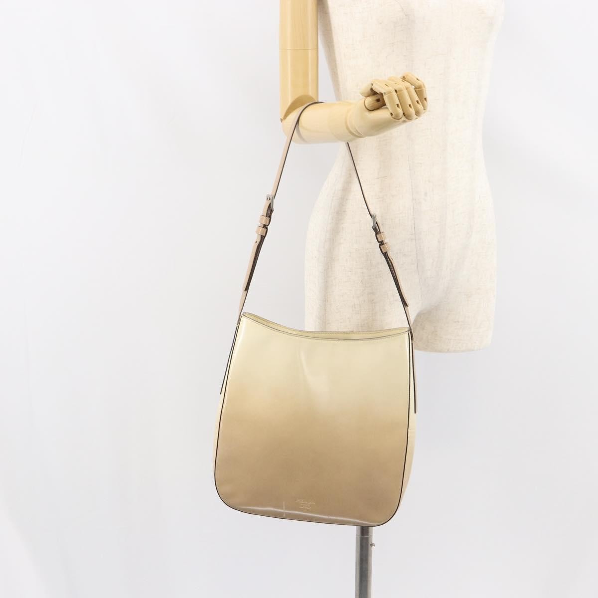 Prada Vintage Shoulder Bag Patent leather, BEIGE, PATENT_LEATHER, Shoulder bag