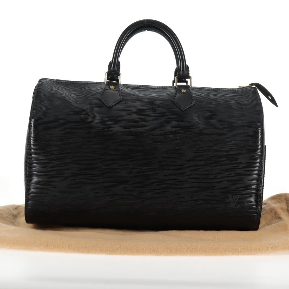 Louis Vuitton Speedy Handbag Epi Leather, BLACK, LEATHER, Handbag