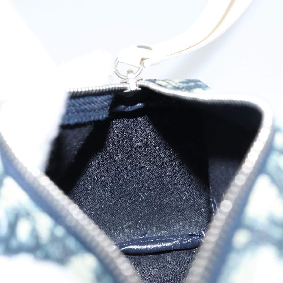 Christian Dior Vintage Trotter Pouch Canvas, NAVY, CANVAS, Clutche & pouche