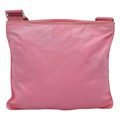 Prada Front Pocket Messenger Bag Tessuto, PINK, NYLON, Shoulder bag
