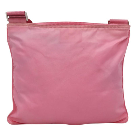 Prada Front Pocket Messenger Bag Tessuto, PINK, NYLON, Shoulder bag