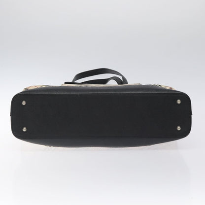 Burberry Nova Check Tote Canvas and Leather, BEIGE, CANVAS, Tote bag