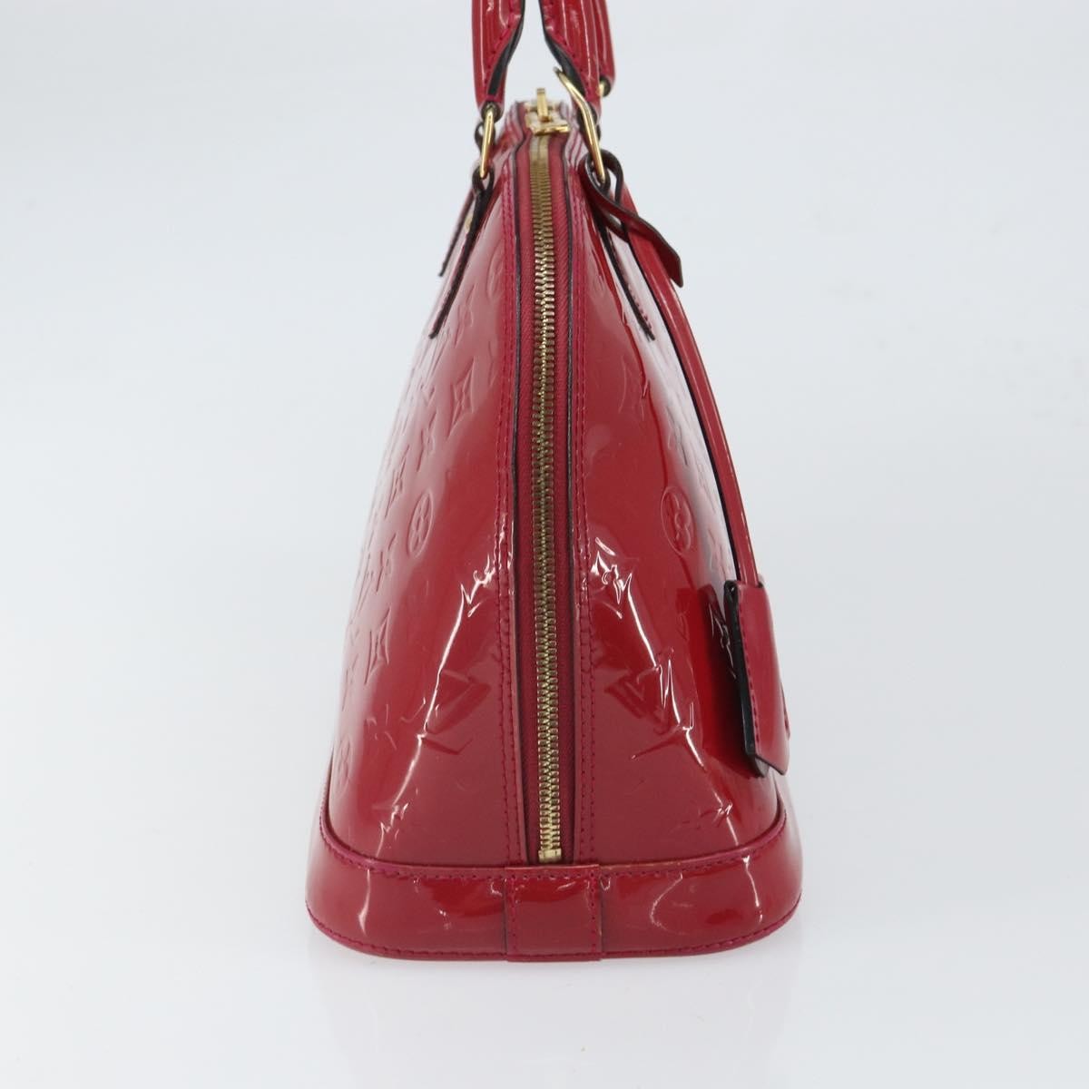 Louis Vuitton Alma Handbag Monogram Vernis, RED, PATENT_LEATHER, Handbag