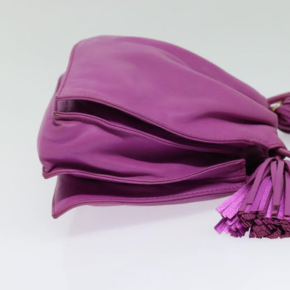 Loewe Flamenco Crossbody Bag Leather, PURPLE, LEATHER, Shoulder bag