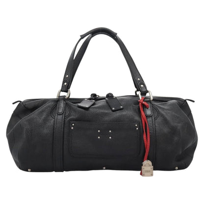 Chloe Paddington Lock Satchel Leather, BLACK, LEATHER, Handbag