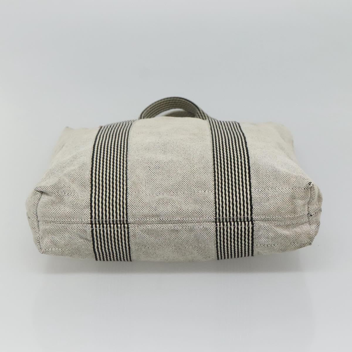 Hermes Fourre Tout Tote Canvas, GRAY, CANVAS, Tote bag