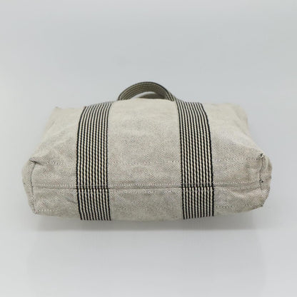 Hermes Fourre Tout Tote Canvas, GRAY, CANVAS, Tote bag