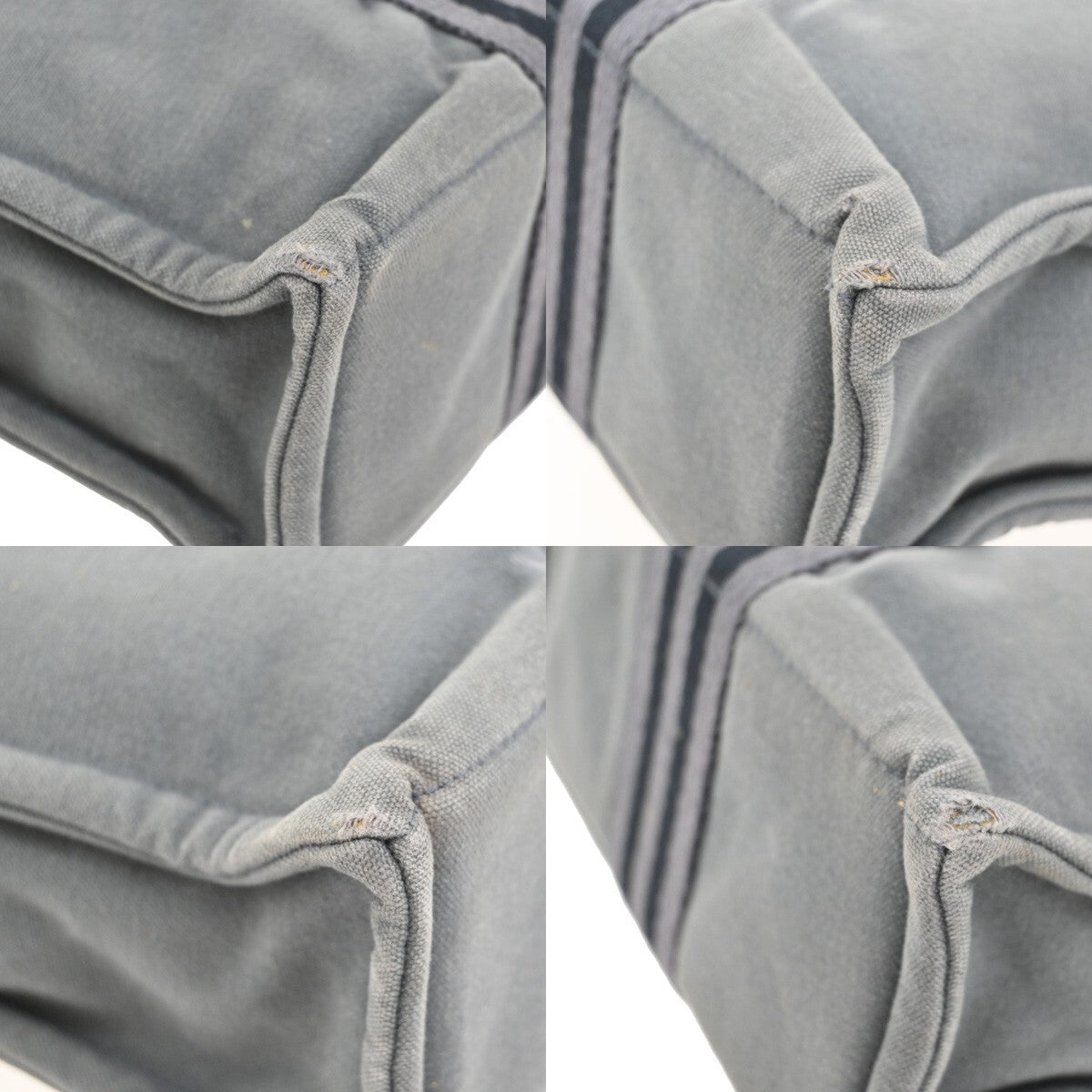 Hermes Fourre Tout Tote Canvas, GRAY, CANVAS, Tote bag