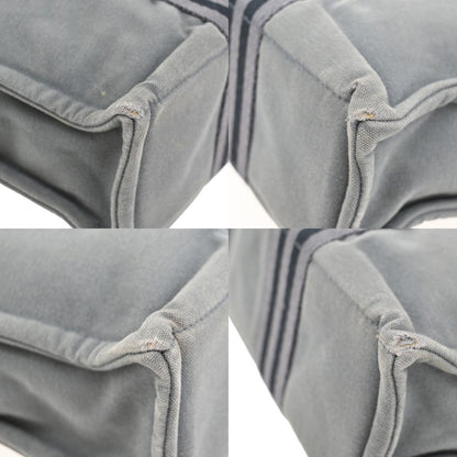 Hermes Fourre Tout Tote Canvas, GRAY, CANVAS, Tote bag