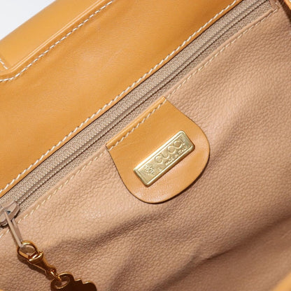 Gucci Vintage Shoulder Bag Canvas and Leather, BEIGE, CANVAS, Shoulder bag