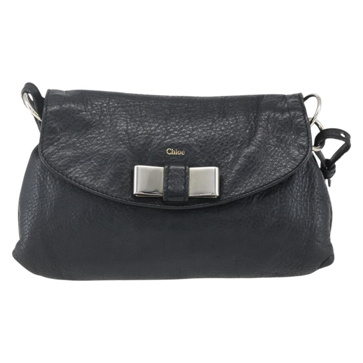 Chloe Lily Shoulder bag Leather, BLACK, LEATHER, Shoulder bag