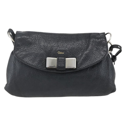 Chloe Lily Shoulder bag Leather, BLACK, LEATHER, Shoulder bag