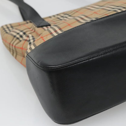 Burberry Nova Check Tote Canvas and Leather, BEIGE, CANVAS, Tote bag