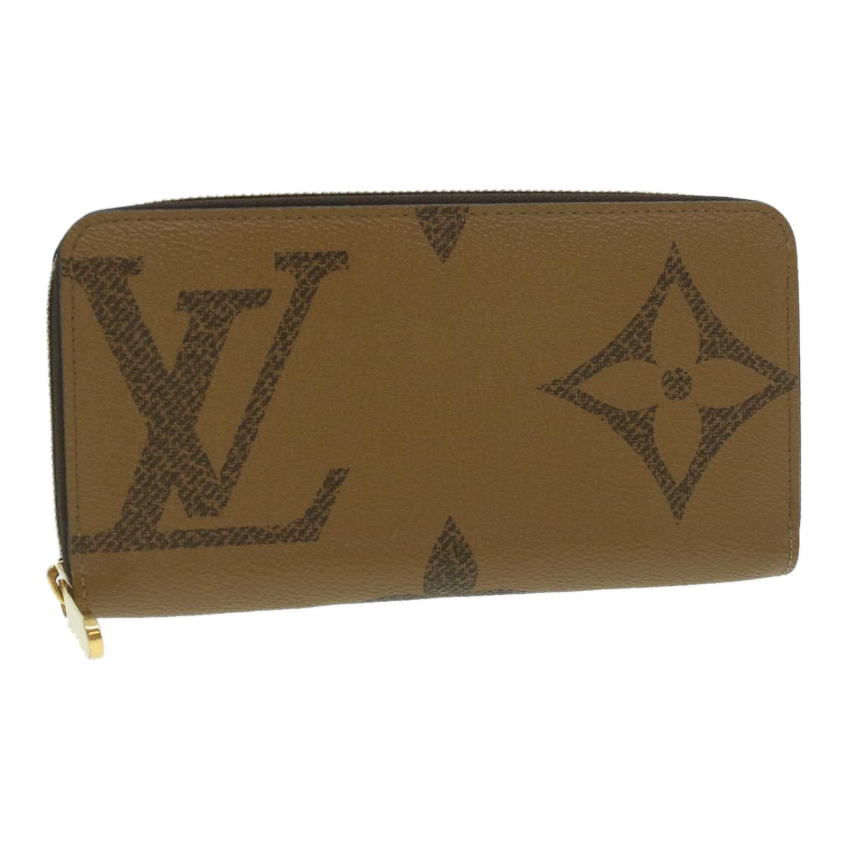 Louis Vuitton Zippy Wallet NM Monogram Giant Reverse, Brown, Canvas, Wallet