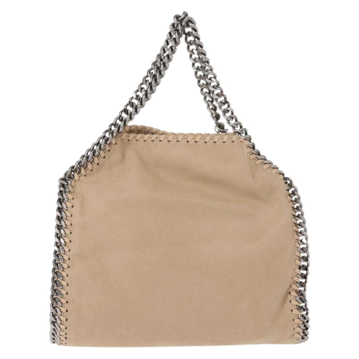 Stella McCartney Falabella Fold Over Bag Shaggy Deer, BEIGE, POLYESTER, Crossbody bag