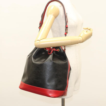 Louis Vuitton Bicolor Noe Handbag Epi Leather, BLACK, LEATHER, Shoulder bag
