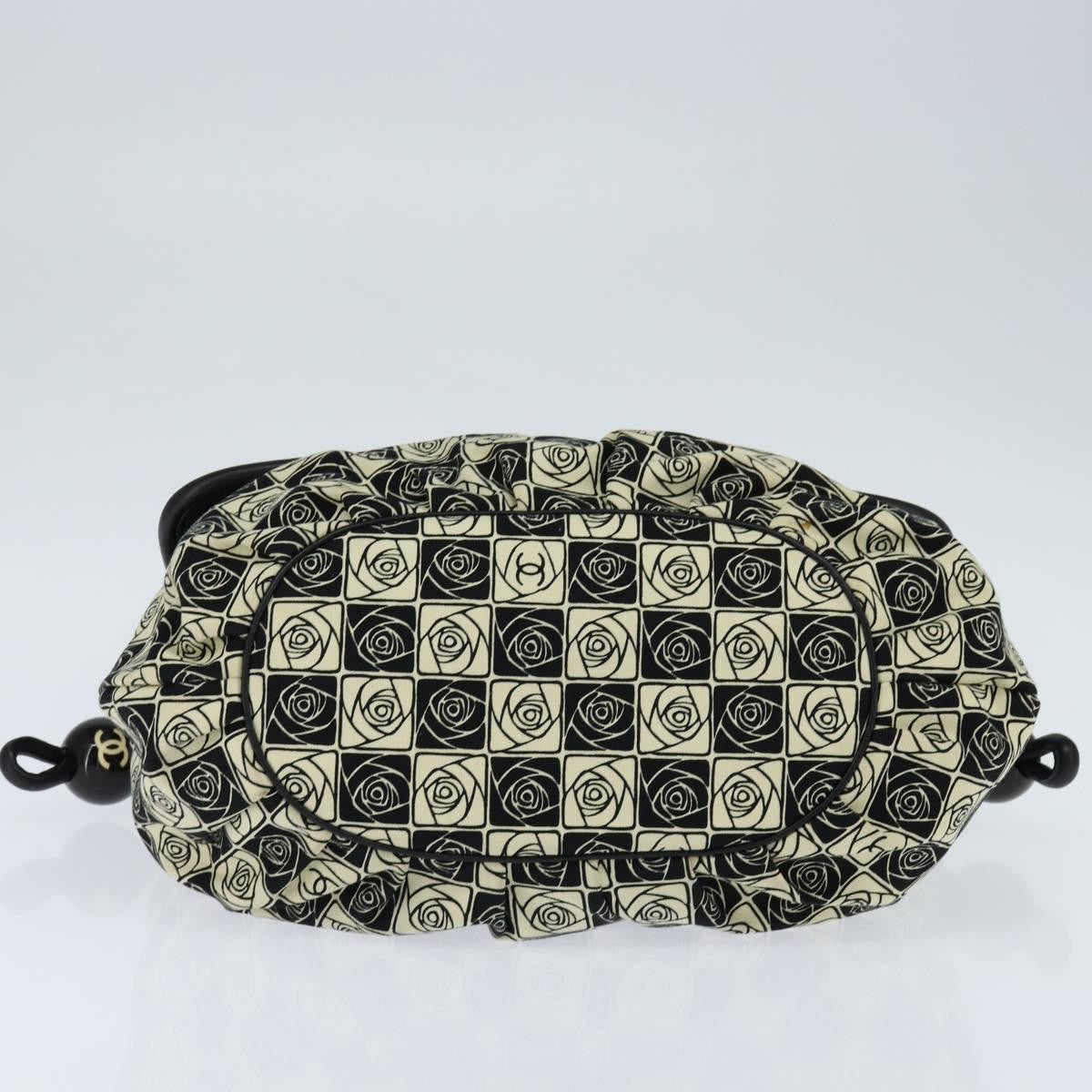 Chanel Camellia shoulderbag Canvas, BLACK, CANVAS, Shoulder bag