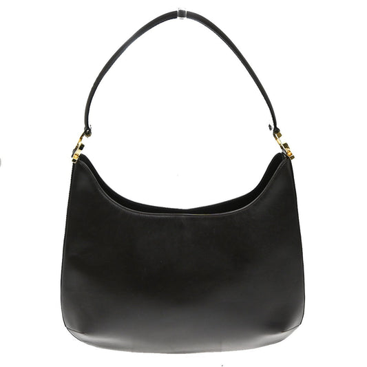 Salvatore Ferragamo Gancini Shoulder Bag Leather, Brown, Leather, Shoulder Bag