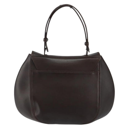 Salvatore Ferragamo Gancini handbag Leather, BLACK, LEATHER, Handbag