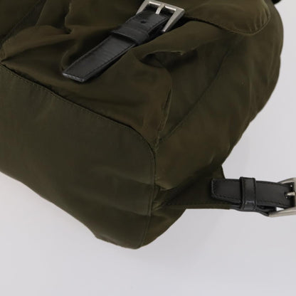 Prada Double Front Pocket Backpack Tessuto, KHAKI, NYLON, Backpack