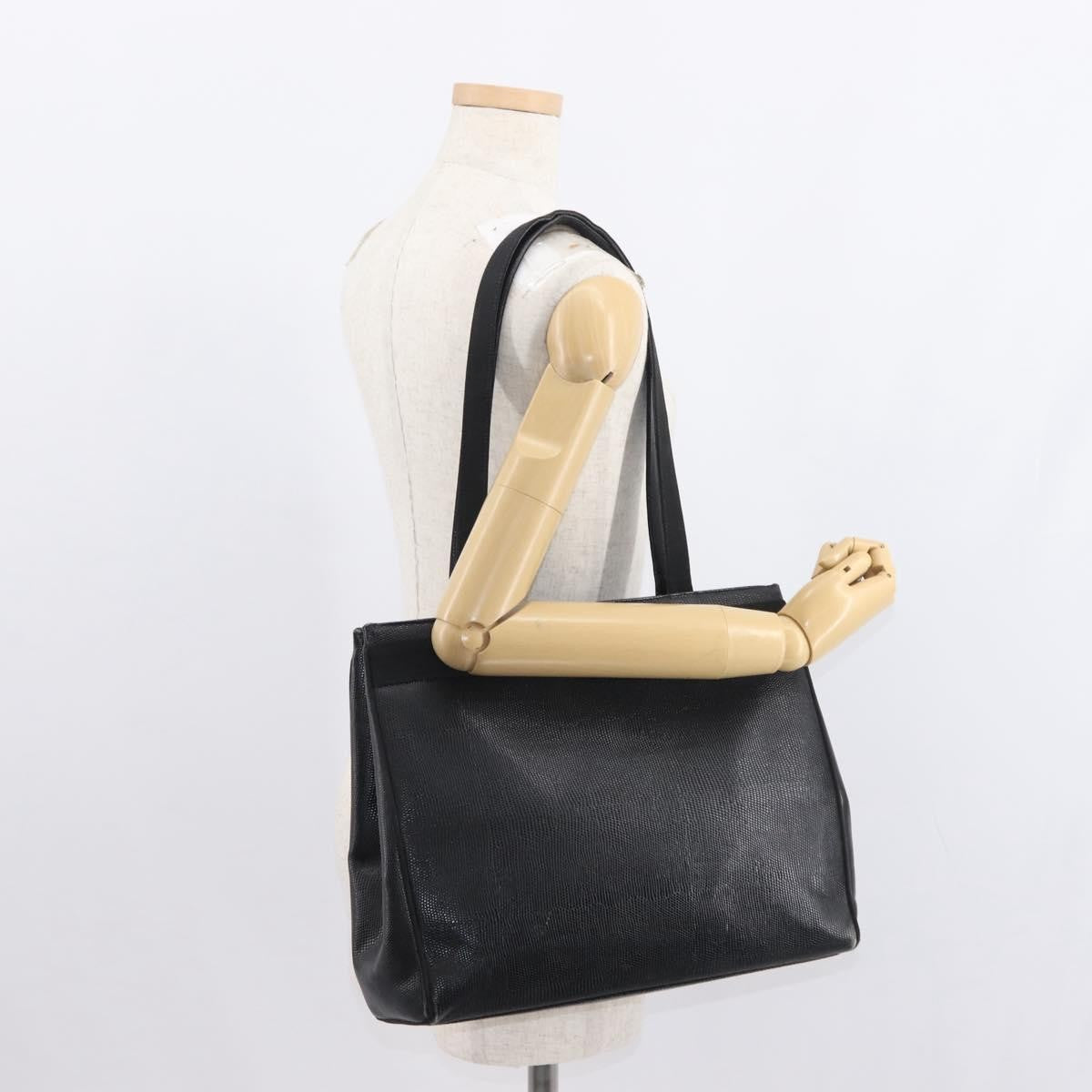 Salvatore Ferragamo Vala tote Leather, BLACK, LEATHER, Tote bag