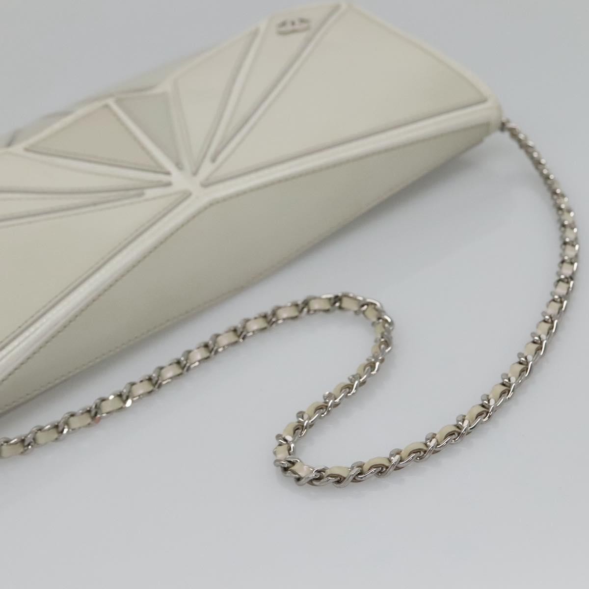 Chanel Midnight Swim Clutch Leather, GRAY, LEATHER, Clutche & pouche