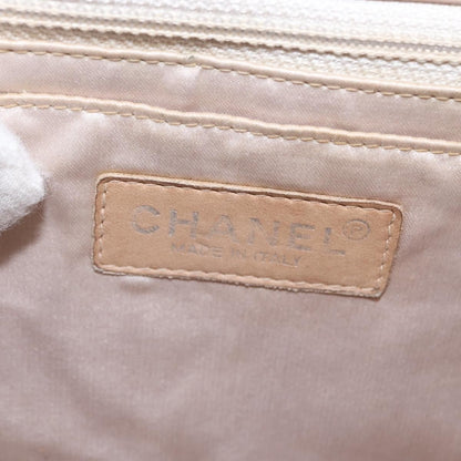 Chanel Travel Line Flap Bag Canvas, BEIGE, CANVAS, Shoulder bag