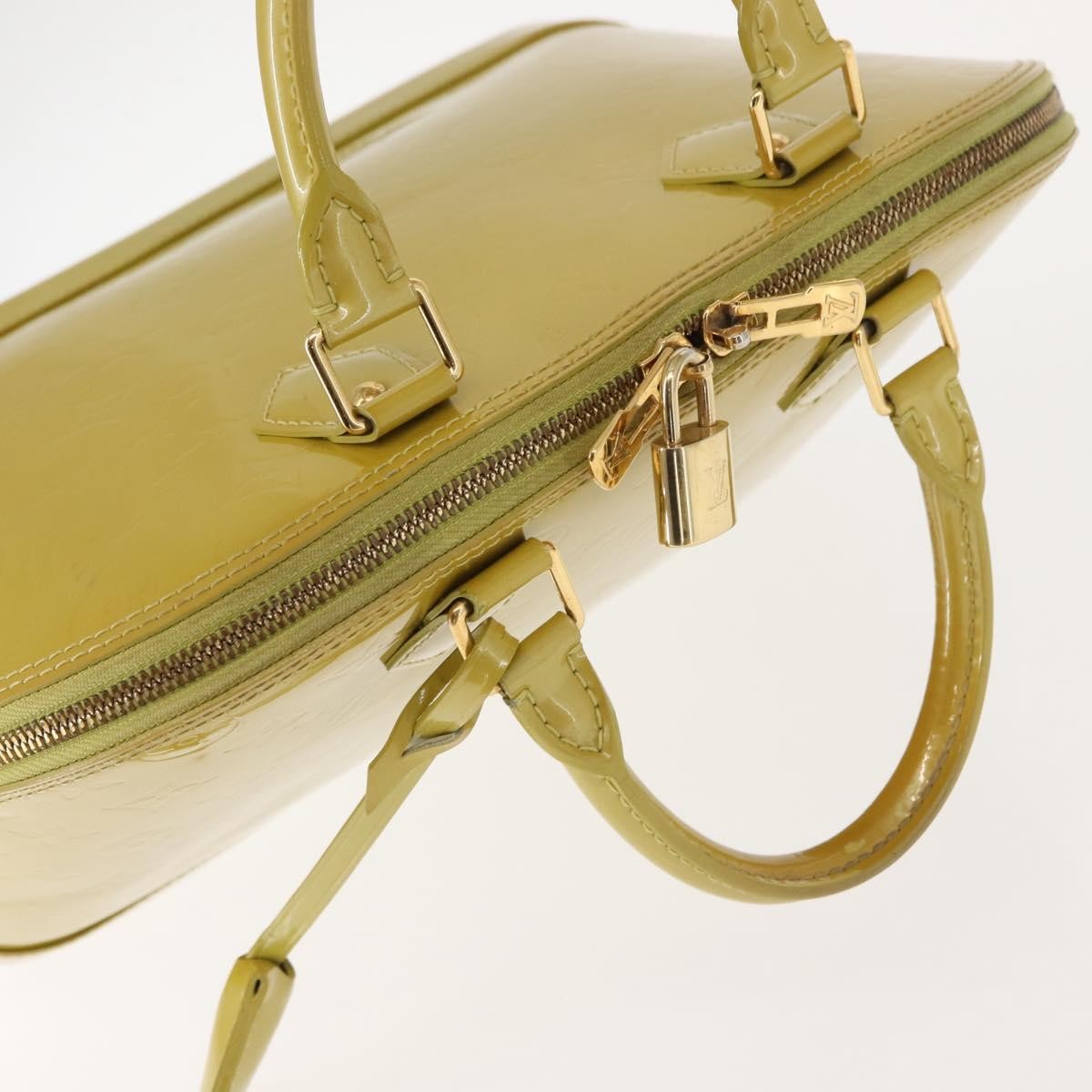 Louis Vuitton Alma Handbag Patent Leather, GREEN, PATENT_LEATHER, Handbag