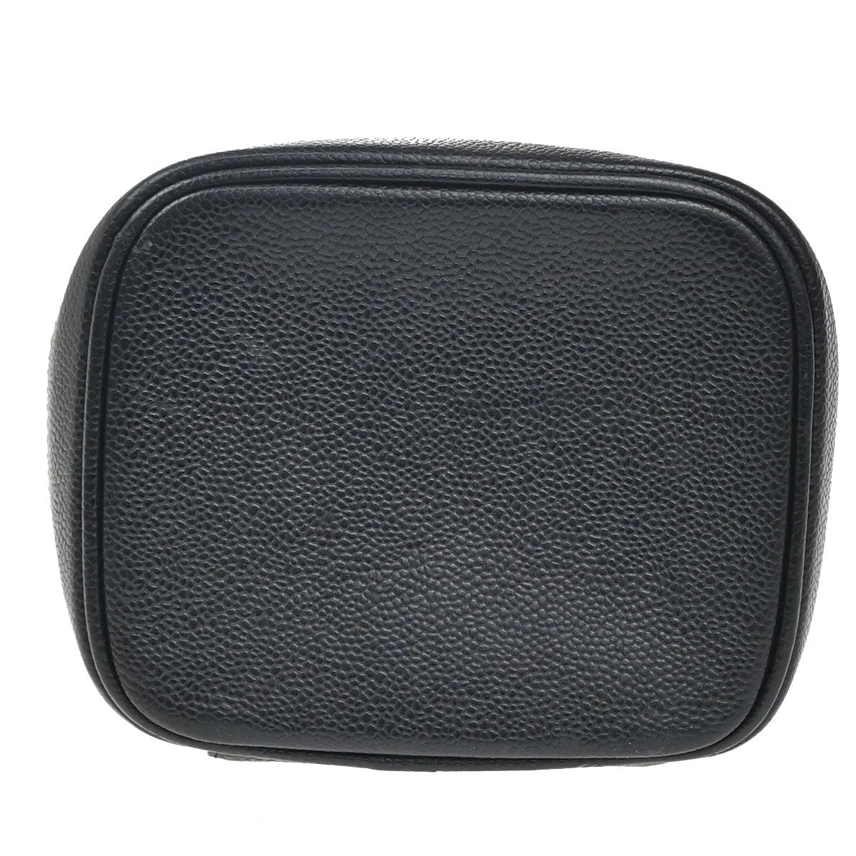 Chanel Vintage Timeless Cosmetic Case Caviar, BLACK, LEATHER, Clutche & pouche