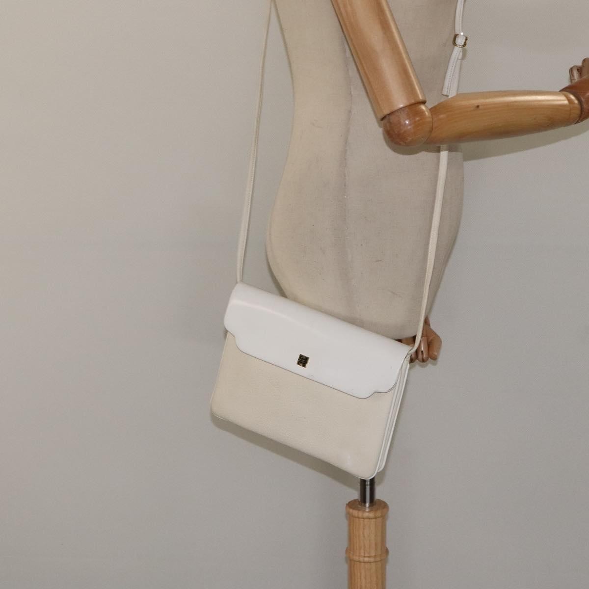 Givenchy Vintage 4G shoulder bag Leather, WHITE, LEATHER, Shoulder bag