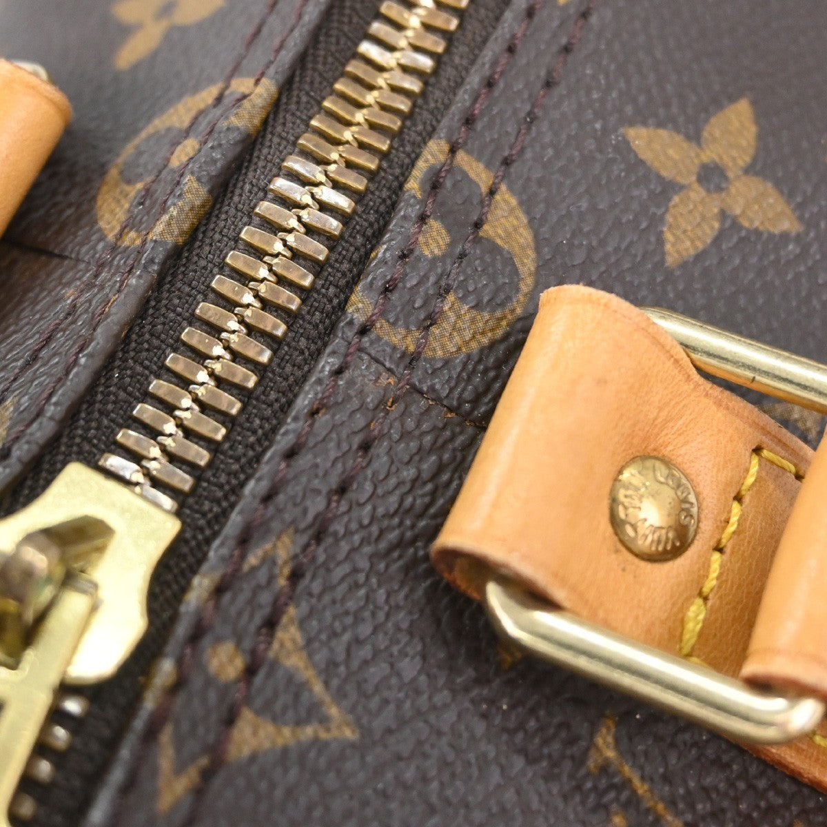 Louis Vuitton Keepall Bandouliere Bag Monogram Canvas, BROWN, CANVAS, Travel bag