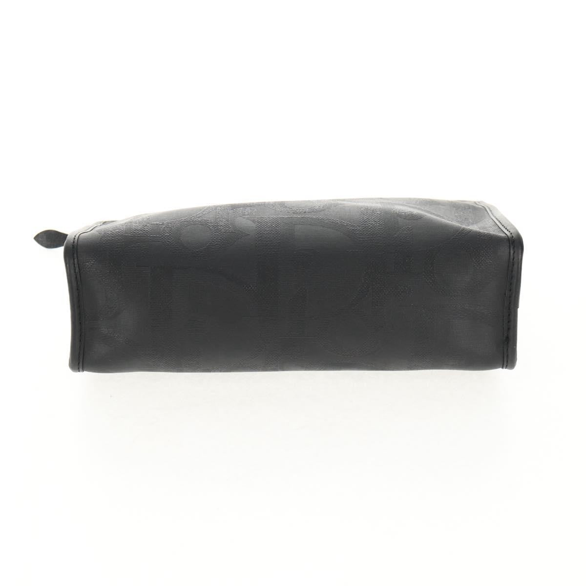 Christian Dior Vintage Trotter Pouch Diorissimo Canvas, BLACK, PVC, Clutche & pouche