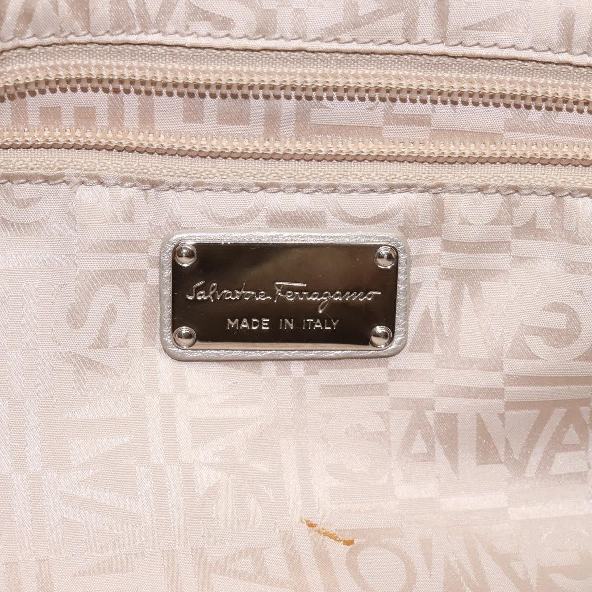 Salvatore Ferragamo Marisa Satchel Leather, SILVER, LEATHER, Shoulder bag