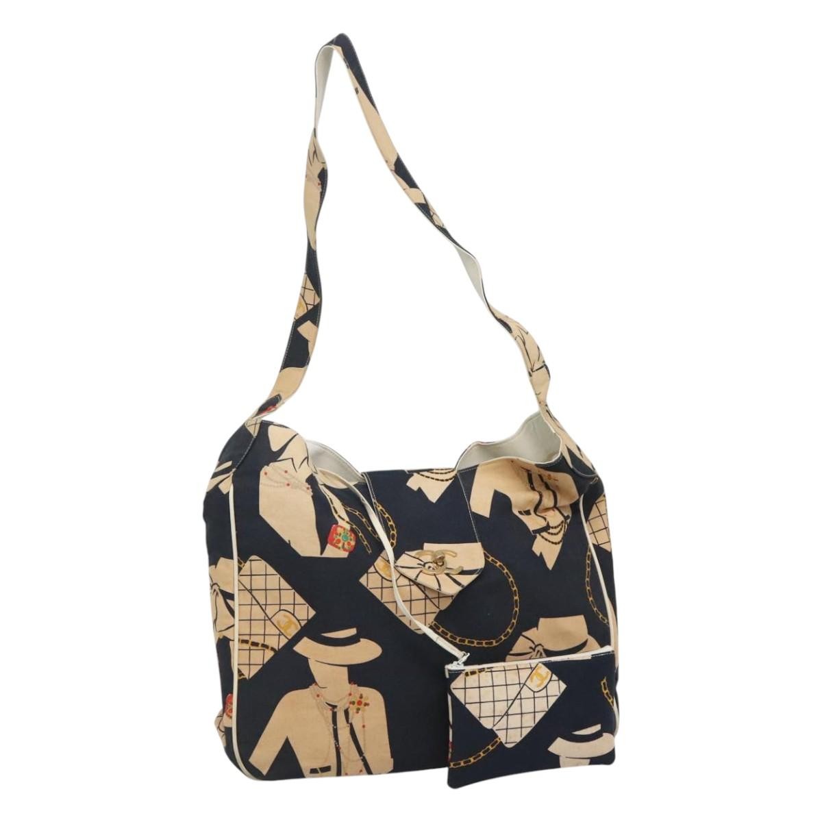 Chanel Mademoiselle Tote Canvas, NAVY, CANVAS, Tote bag