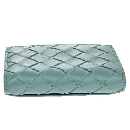 Bottega Veneta Intrecciato Wallet Leather, BLUE, LEATHER, Wallets
