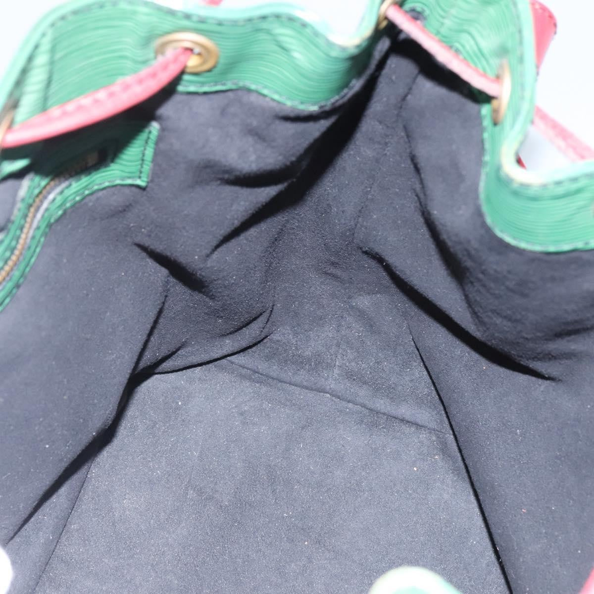 Louis Vuitton Petit Noe Handbag Two Tone Epi Leather, GREEN, LEATHER, Handbag