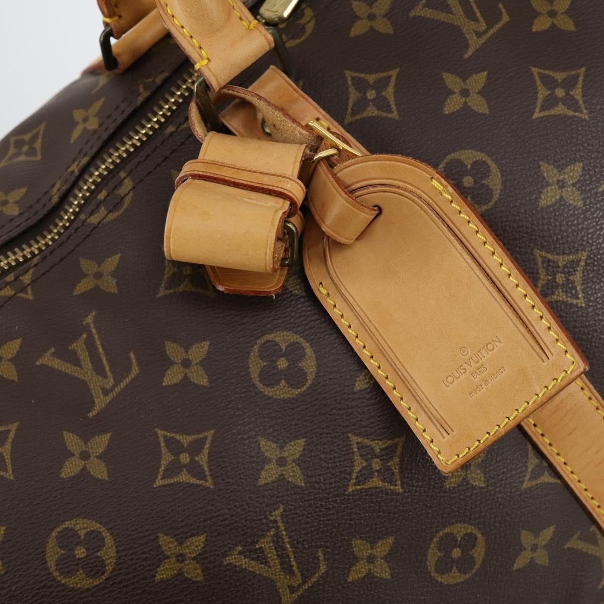 Louis Vuitton Keepall Bag Monogram Canvas, BROWN, CANVAS, Travel bag