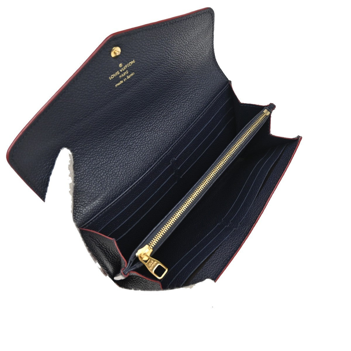 Louis Vuitton Sarah Wallet NM Monogram Empreinte Leather, NAVY, LEATHER, Wallets