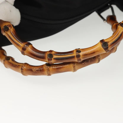 Gucci Bamboo Daily Tote Leather, BLACK, NYLON, Tote bag