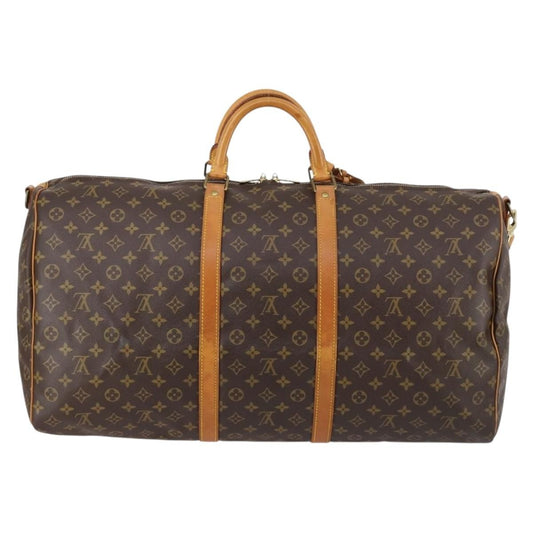 Louis Vuitton Keepall Bandouliere Bag Monogram Canvas, BROWN, CANVAS, Travel bag
