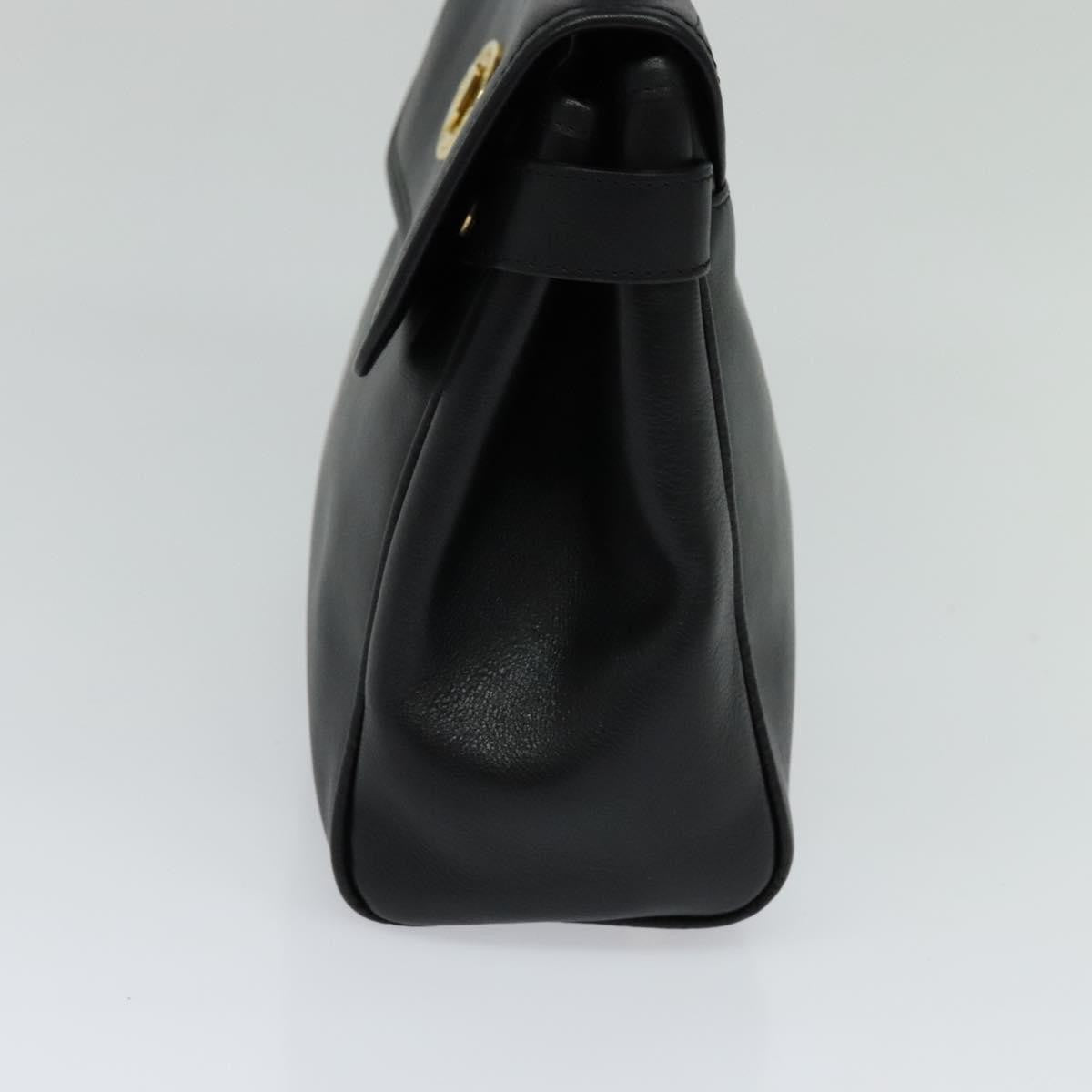 Burberry Vintage Handbag Leather, BLACK, LEATHER, Handbag